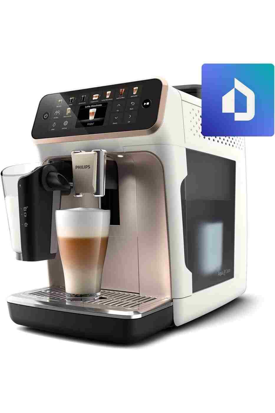 Philips 5500 Serisi LatteGo Tam Otomatik Espresso Makinesi, 20 Sıcak ve Soğuk İçecek, EP5543/80