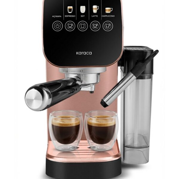 Karaca Mycaffee Barista S20 Entegre Süt Hazneli Otomatik Espresso ve Latte Makinesi Copper
