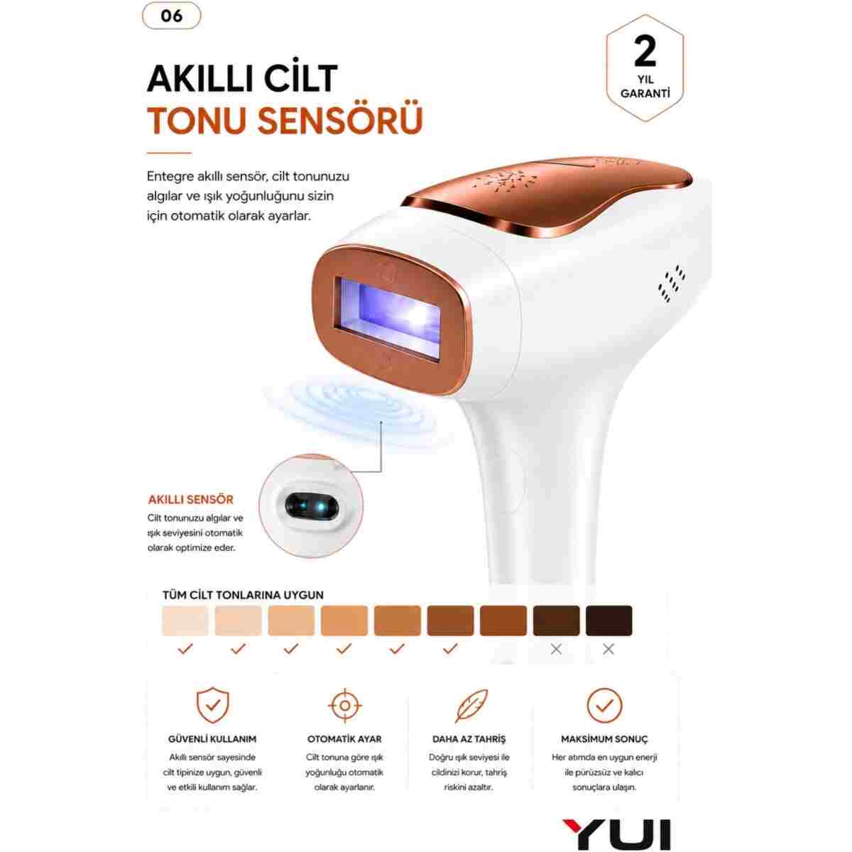 Yui IPLV16 Pro Ağrısız Otomatik Ve Manuel Atım Buz Lazer Epilasyon Cihazı - Görsel 6