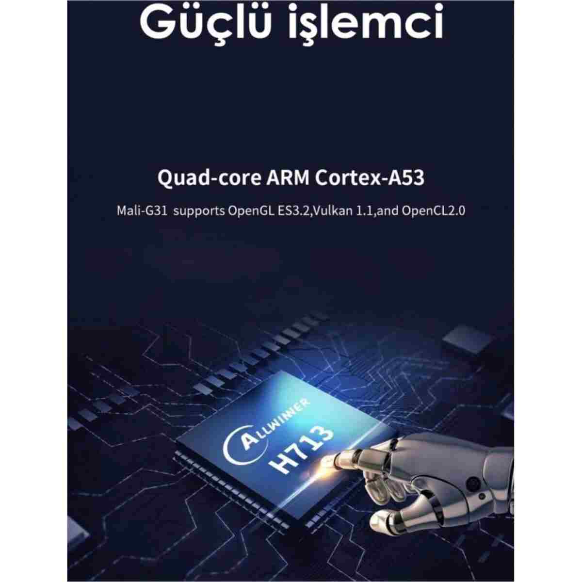 Torima Taşınabilir Projektör Ev Sineması Android 11 Bluetooth Akıllı Projeksiyon HY300 PRO Beyaz - Görsel 10