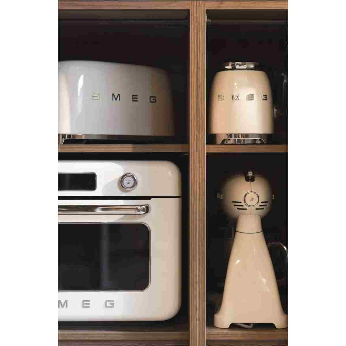 SMEG 50’s Style Krem Retro Buharlı Mini Fırın - Görsel 2