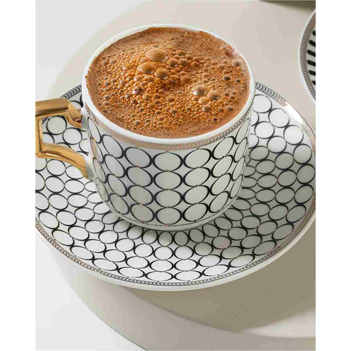 English Home Rabecca Porselen 2'li Kahve Fincan Takımı 90 ml Siyah - Görsel 2