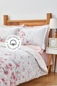 Karaca Home Dalila Pembe %100 Pamuk Çift Kişilik Nevresim Takımı
