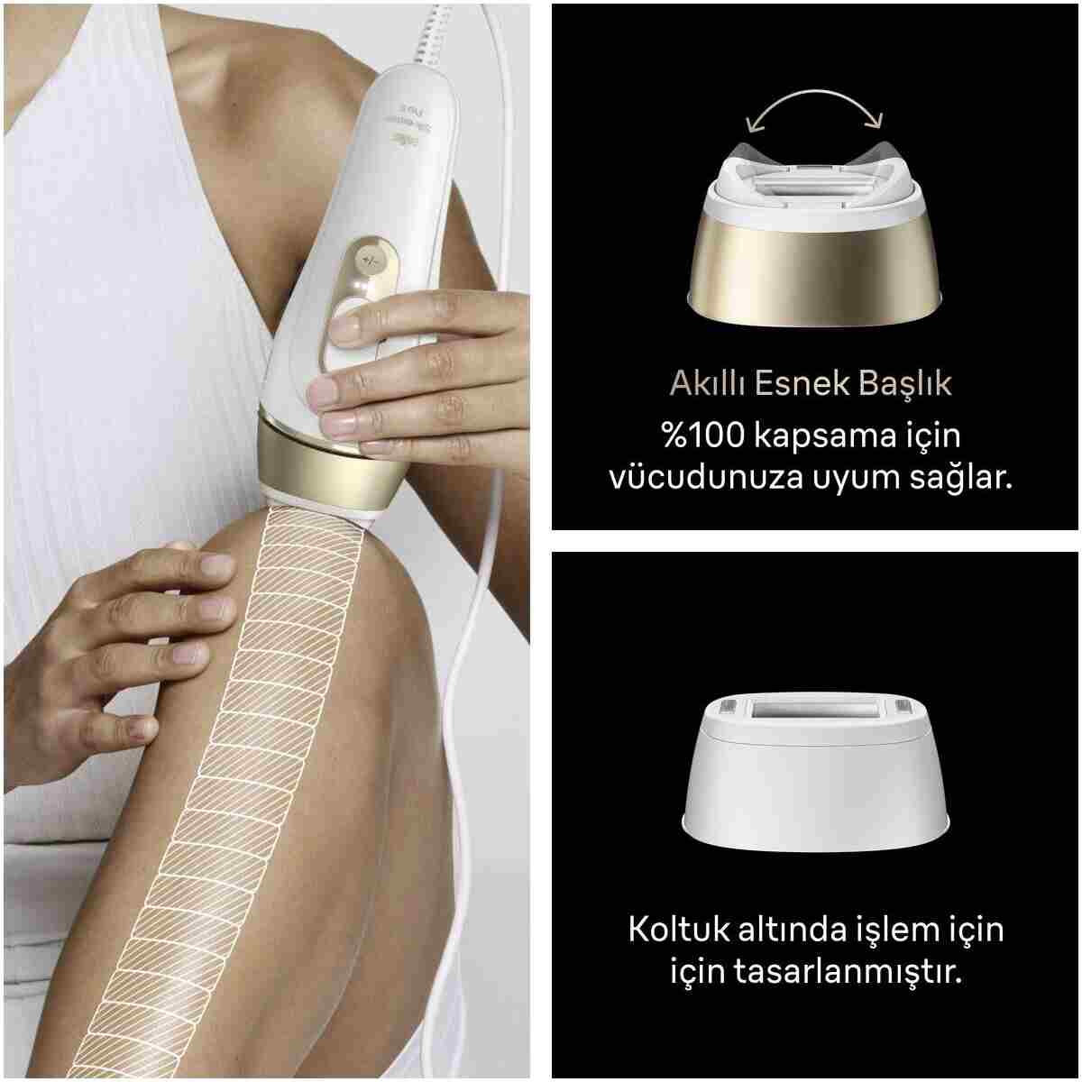 Braun IPL Silk·expert Pro 5, Evde Lazerle Tüy Alma, Çanta, Gillette Venus, 2 Başlık, PL5251 - Görsel 5