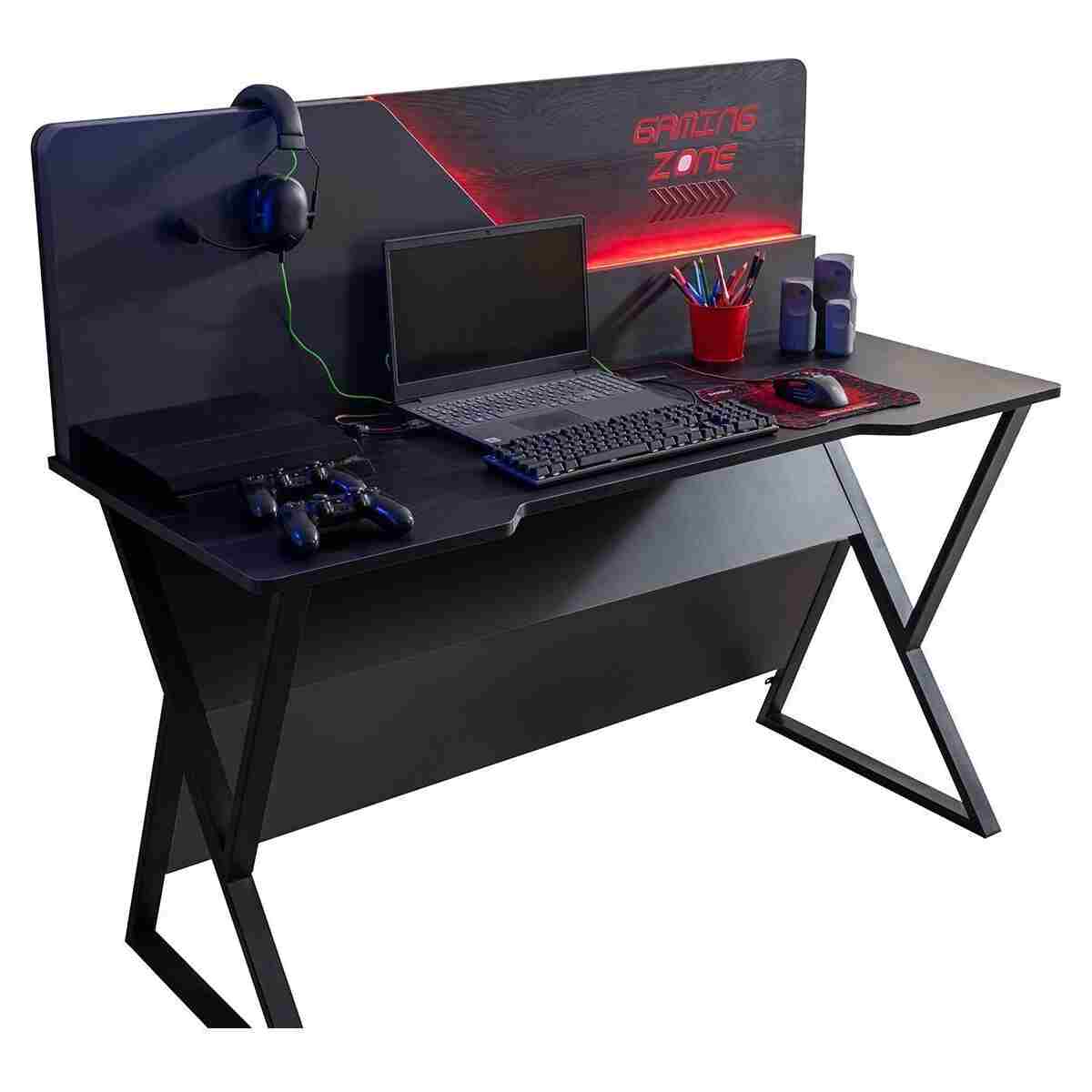 Setay Gamer Ledli Genç Odası - 2 Kapılı Dolap, Karyola, Komodin, Şifonyer, Masa - Görsel 11