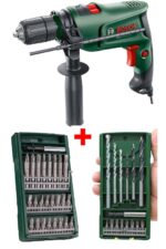 Bosch Darbeli Matkap 600 Watt 13mm + 15 Parça Matkap Ucu Vidalama Ucu + 25 Parça Vidalama Ucu Seti