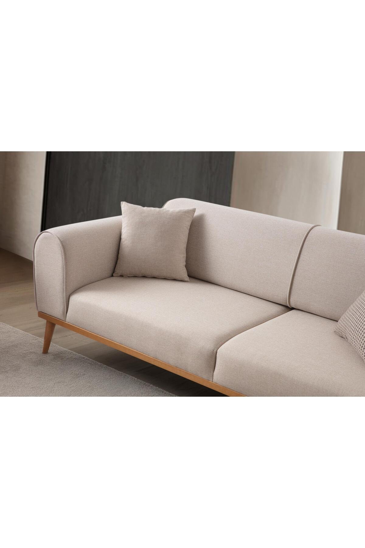 EDSY HOME Rebull 3+3 Koltuk Takımı Sütlü Kahve - Görsel 7