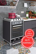 Kenzlife Ankastre Modülü Kabini Krom Byz Fırın Ocak Dolabı Kapaklı Ayaklı Sabit Tabla - Görsel 8