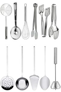 Trouvaille 11 Parça Sunum Hazırlama Spatula, Kepçe, Kevgir, Yemek Hazırlama Seti, Servis Maşa Ürünleri