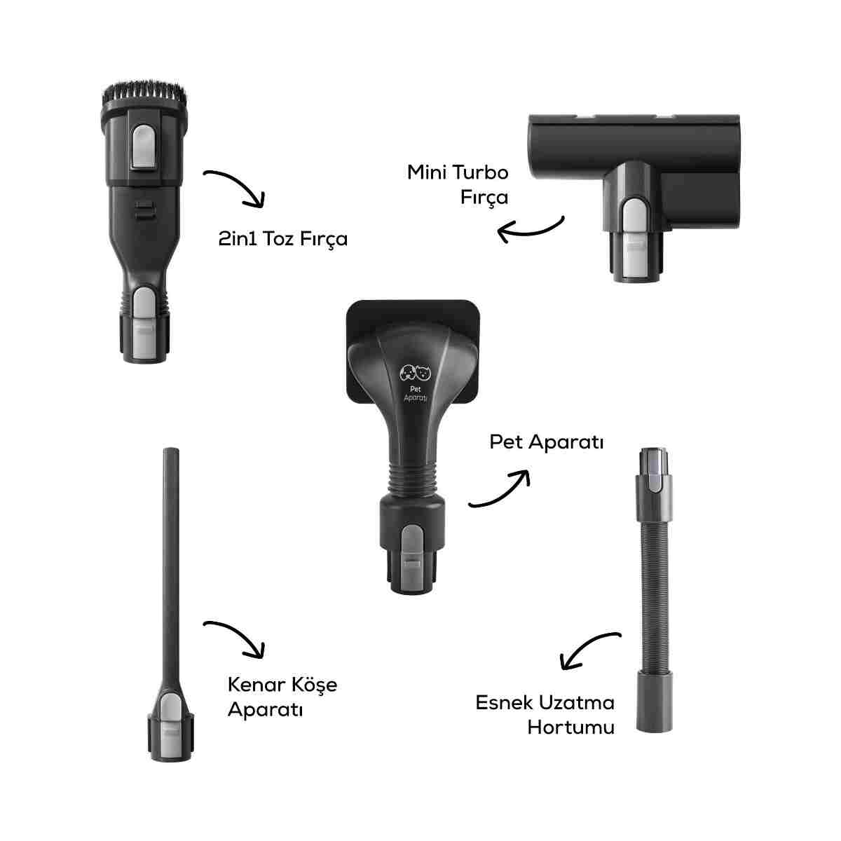Karaca Power Up Pro Dik Süpürge Black Chrome 350 W - Görsel 8