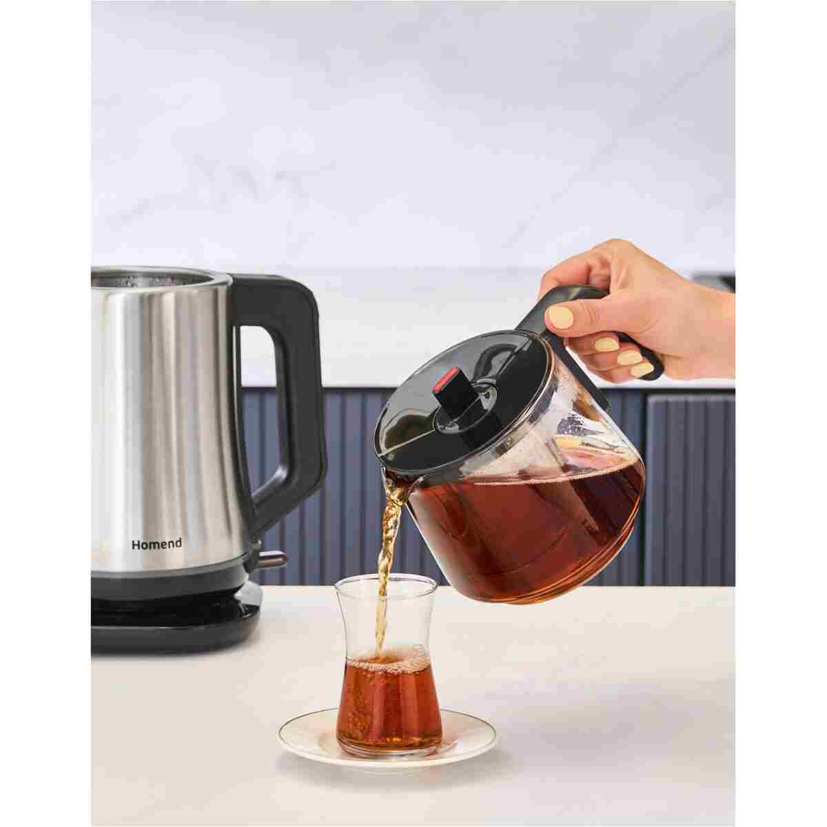 HOMEND Royaltea Elegant 1777H Inox Çay Makinesi - Görsel 12