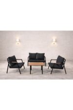 MB GARDEN FURNITURE DREAM Balkon, Bahçe Takımı, Cafe, Metal Kanepe, Koltuk Takımı, Bahçe Mobilyası, 2+1+1 sehpalı - Görsel 9