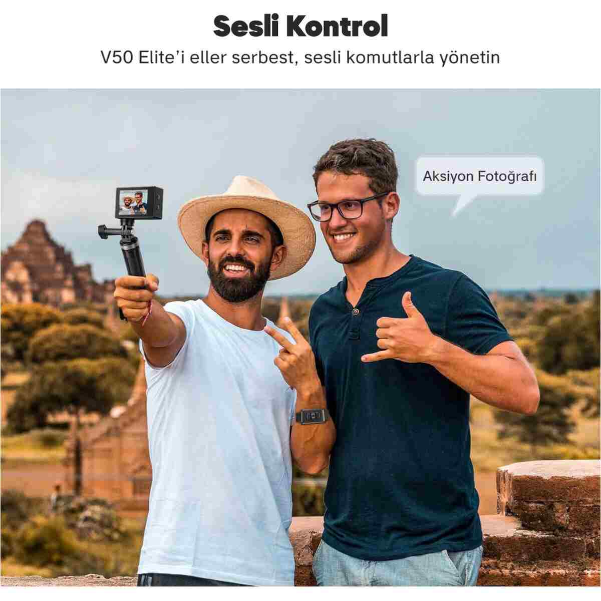 AKASO V50 Elite 4K/60FPS 20MP Wi-Fi Aksiyon Kamera ve Aksesuar Seti, Su Geçirmez Kılıf, App Kontroll - Görsel 4