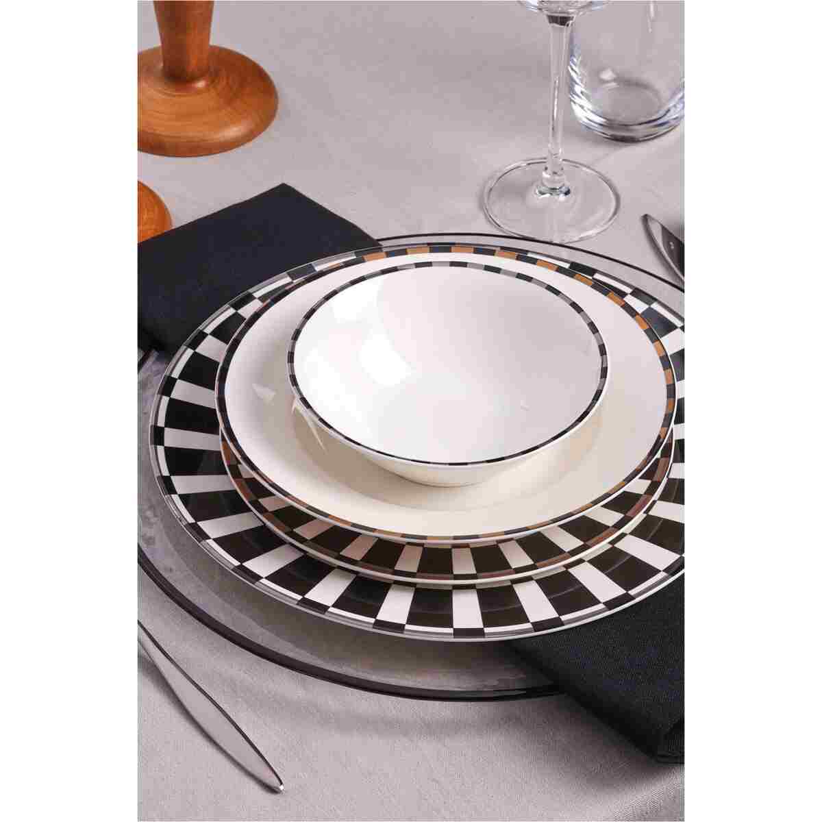 Karaca Elegance Bone Aries Metalic 24 Parça 6 Kişilik Yemek Takımı - Görsel 9