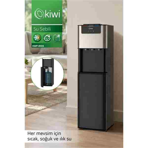 Kiwi Su Sebili Gizli Damacanalı ( Sıcak -Soğuk -Ilık ) Kwp-8555 Siyah