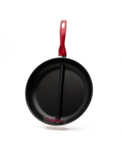 papilla Redio 30 Cm Cingöz Çift Bölmeli Tava, Kırmızı