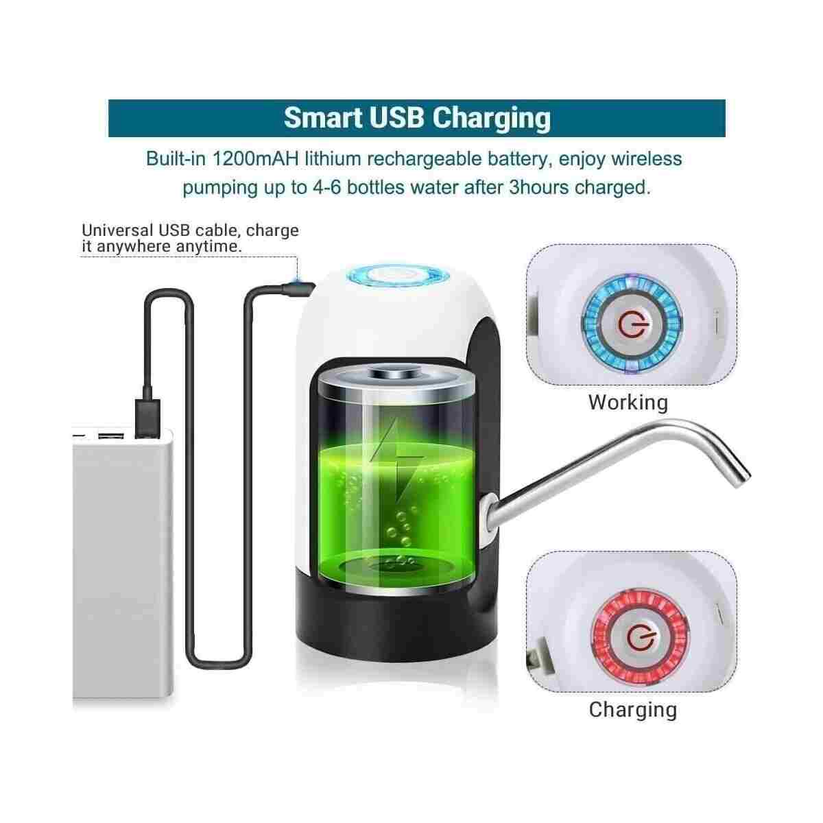 Genel Markalar Automatic Water Dıspenser Şarjlı Otomatik Damacana Dijital Yeni Nesil Su Pompası Usb Şarjlı - Görsel 13