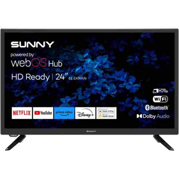 Sunny 24 inç 60 Ekran webOS Smart LED TV (SN24LEDI262C-S) 12V Karavan, Kamp Mobil Taşımaya Uygun