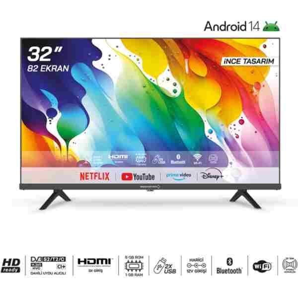 Mediastar 32" 82 Ekran Android Hd Ready Led Tv