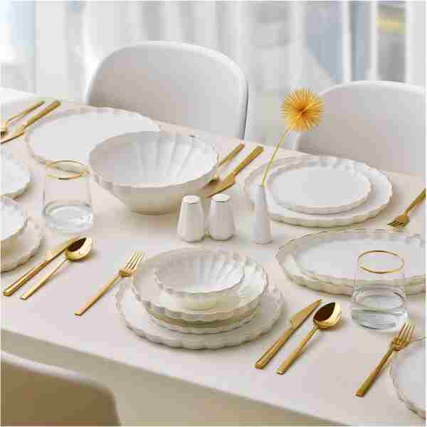 Aryıldız Margaret Gold 54 Parça 12 Kişilik Yemek Takımı