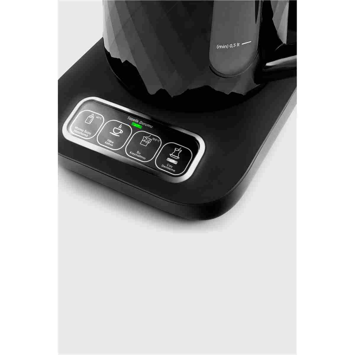 Karaca Robotea Pro Quartz 4 in 1 Konuşan Çay Makinesi Black Chrome - Görsel 6