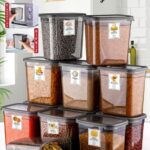 Nandy Home 12 Adet Jumbo Boy Dikdörtgen Saklama Kabı 2000 Ml Antrasit