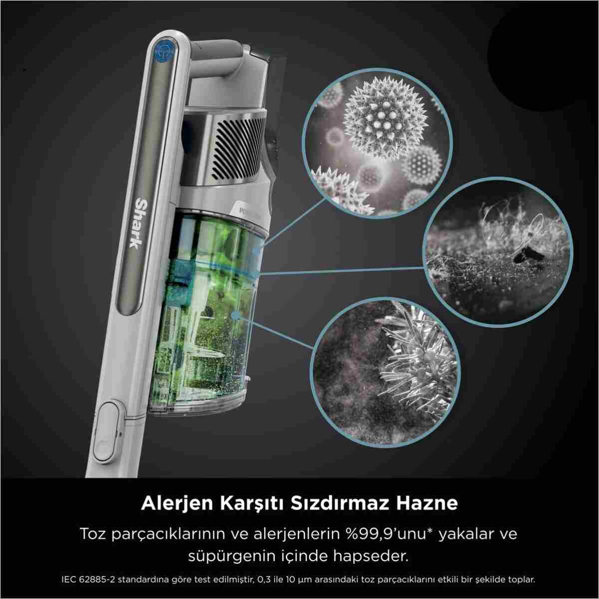 Shark PowerPro Turbo Başlıklı Şarjlı Dikey Süpürge - Görsel 9