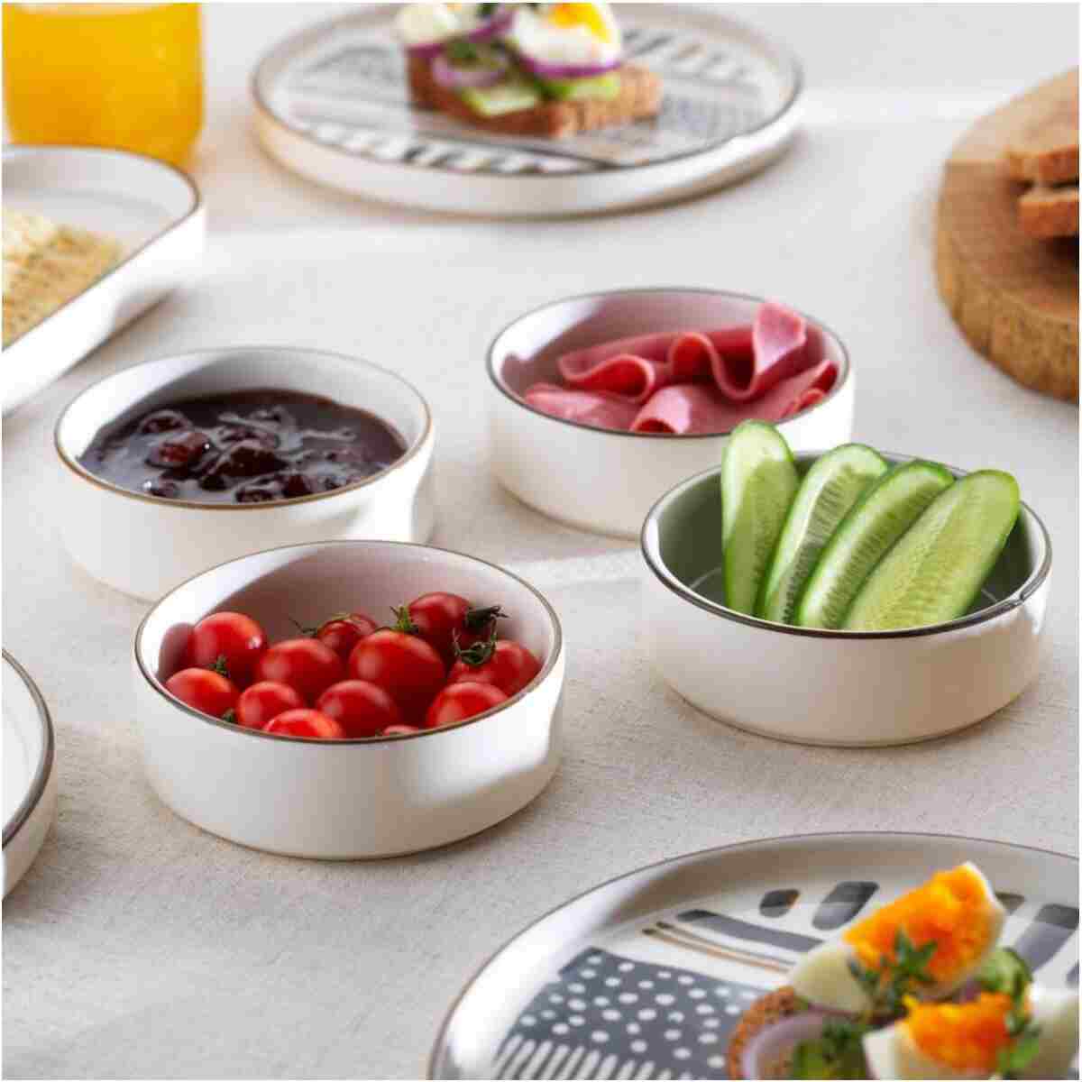 Schafer Sunny 4 Kişilik Kahvaltı Takımı 10 Parça-Gri - Görsel 6