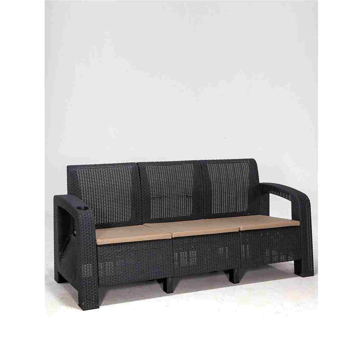 SANDALİE Olimpos 3+1+1+s Balkon&teras Bahçe Mobilyası / Antrasit - Görsel 4