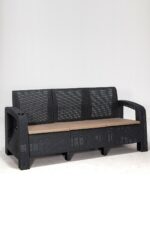 SANDALİE Olimpos 3+1+1+s Balkon&teras Bahçe Mobilyası / Antrasit - Görsel 4