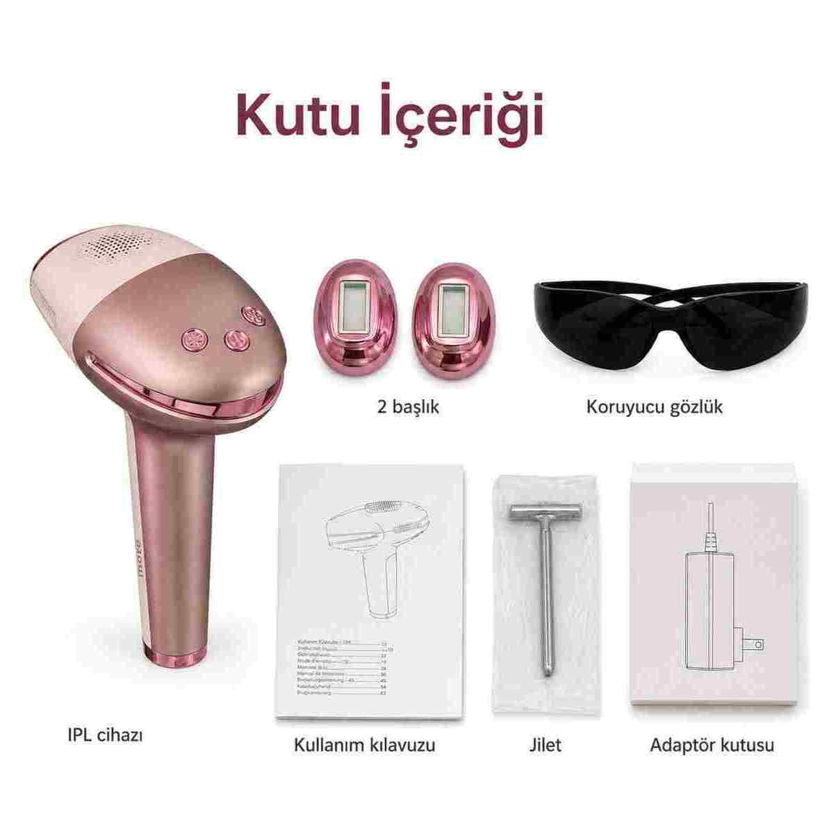 Mini More Beauty Professional 999.999 Flash Buz Başlıklı IPL Lazer Epilasyon Cihazı - 9 Enerji Seviyeli - Görsel 3