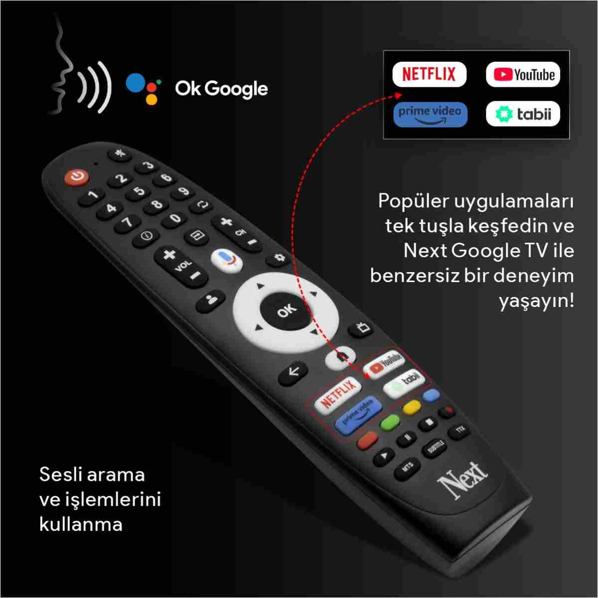 Next YE-50GFSG8-QLED 50" 127 Ekran UHD 4K Google TV - Görsel 8