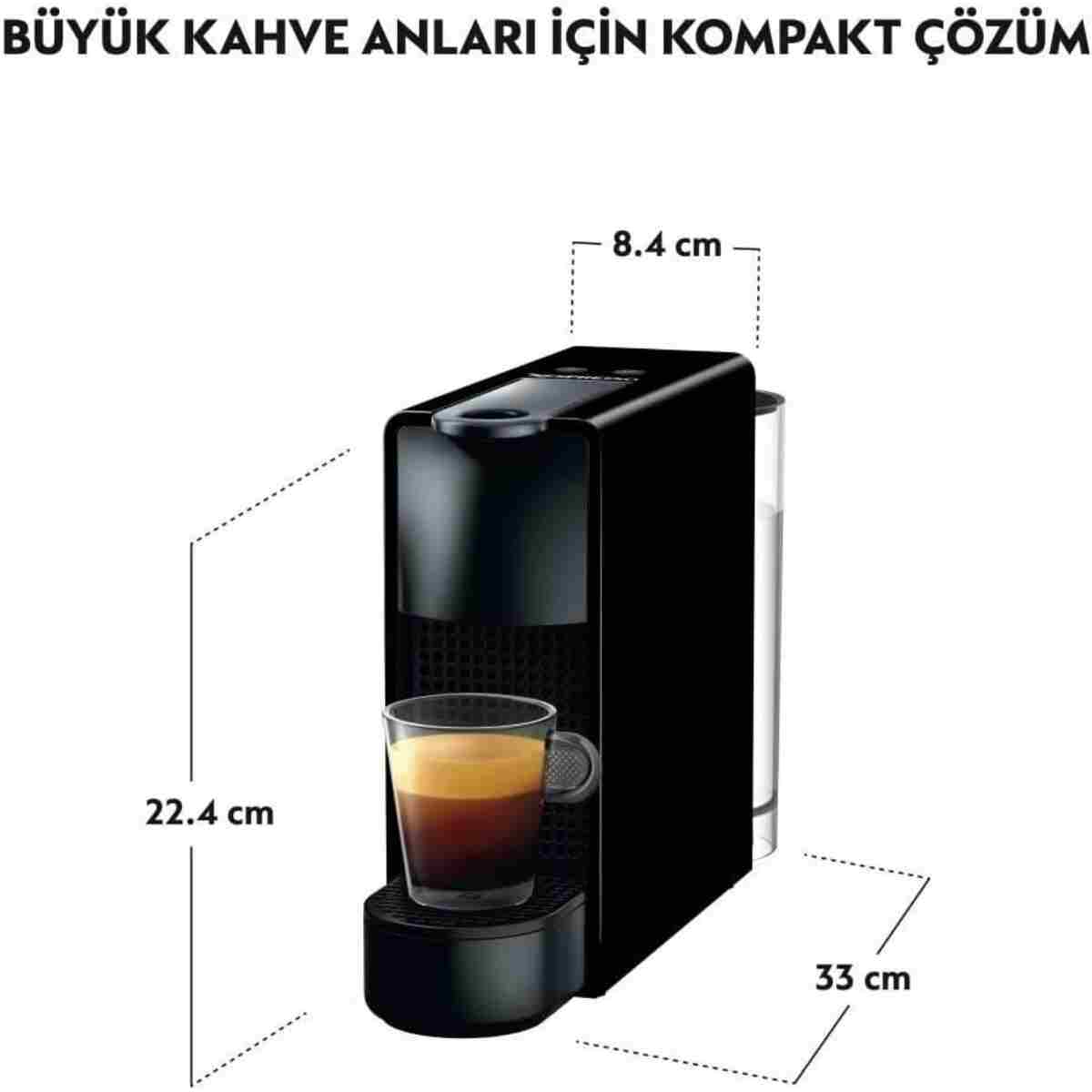 Nespresso C30 Essenza Mini Espresso Kahve Makinesi,Siyah - Görsel 3