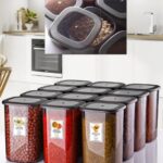 Nandy Home Etiketli 12 Adet 1200 Ml Ekonomik Kırılmaz Antrasit Saklama Kabı