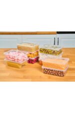 SUPERPUP Plastik Saklama Kabı 1 Ltre 10 Adet Kendinden Kapaklı Dondurucu Kabı Hava Almaz 19x13x6 Cm - Görsel 3