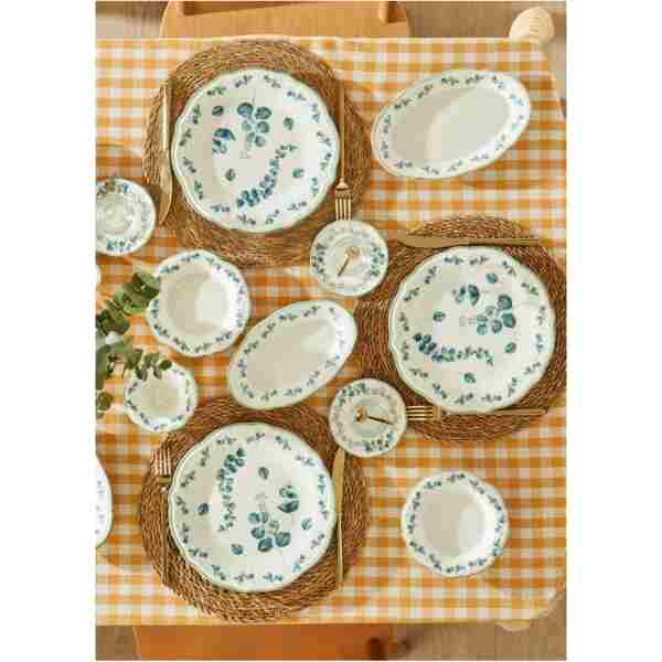 Bella Maison Ocaliptus Stoneware 26 Parça 6 Kişilik Kahvaltı Takımı Yeşil