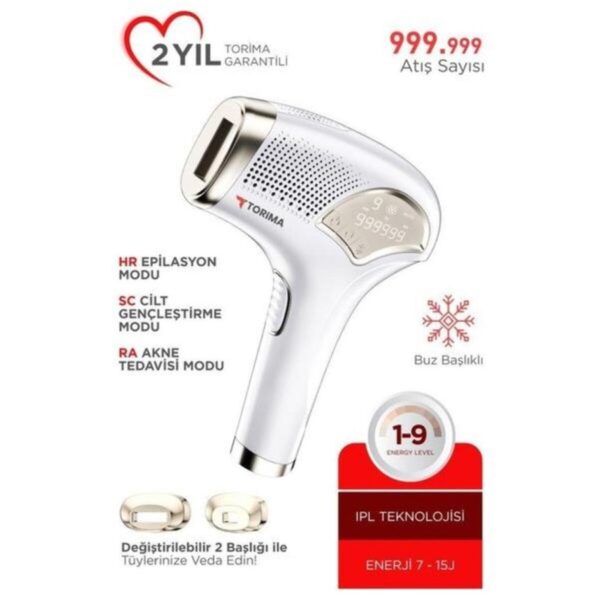 Torima Ipl Buz Başlıklı Lazer Epilasyon 999.999 Atım Dokunmatik Ekran Vücut Lazer Cihazı