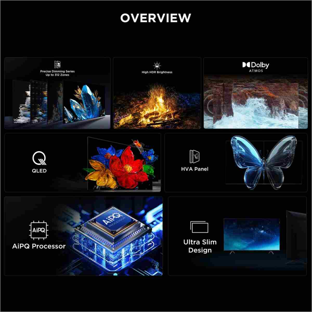 TCL 65Q6C 65" 165 Ekran Uydu Alıcılı 4K Ultra HD Smart QD Mini LED Google TV - Görsel 13