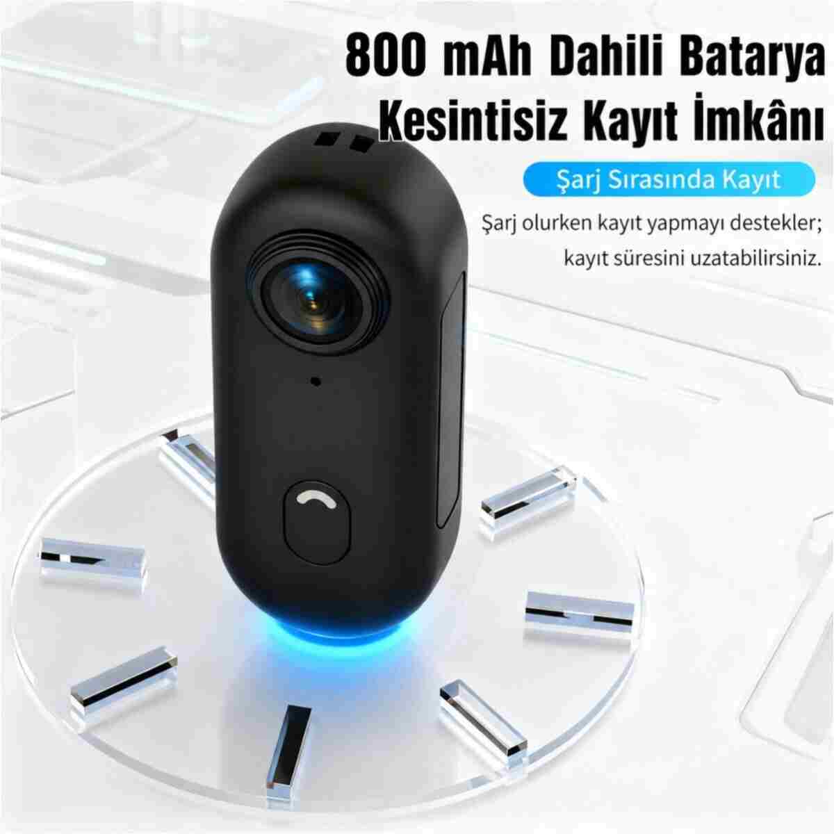 maetheus H88 Mini WiFi Vlog Kamerası Motor Spor Aksiyon Kamerası 1080P Full HD 120° Açı - Görsel 6