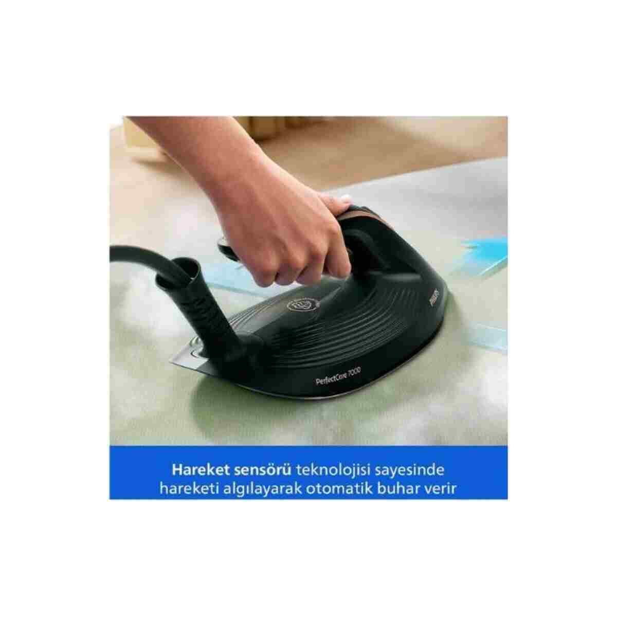 Philips PerfectCare 7000 Serisi Buhar Kazanlı Ütü, Otomatik Buhar, OptimalTEMP, Easy De-Calc, PSG7300/80 - Görsel 8