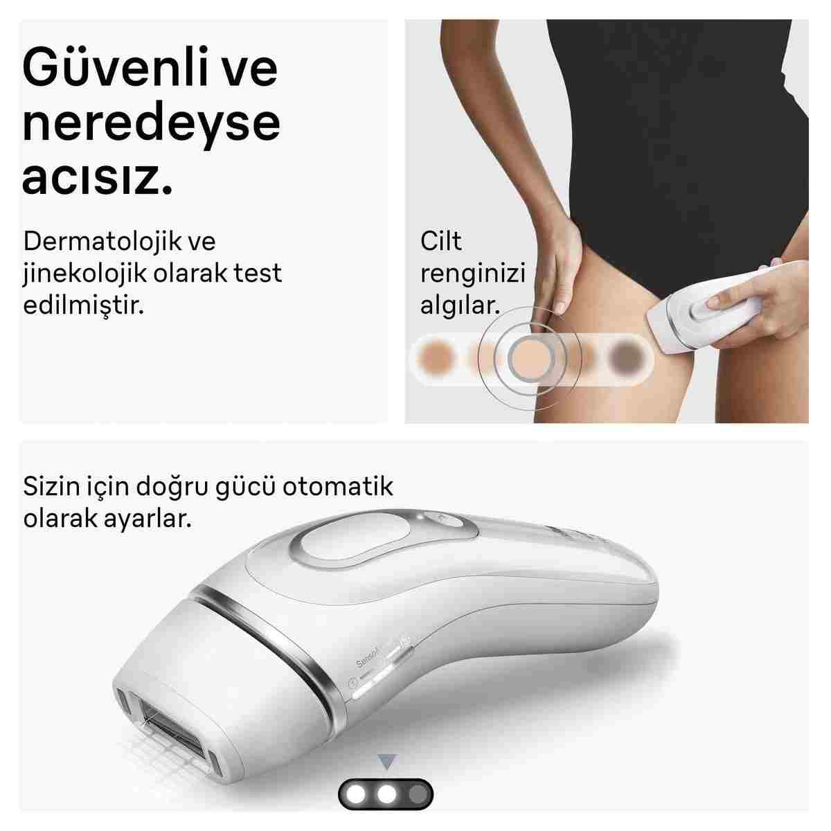Braun IPL Silk·expert Pro 3, Evde Lazerle Tüy Alma, Çanta, Gillette Venus, 2 Başlık, PL3122 - Görsel 6