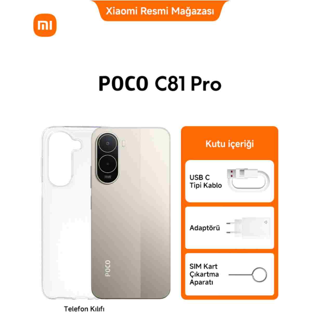 POCO C81 Pro 4GB+128GB Altın (Xiaomi Türkiye Garantili) - Görsel 2