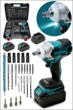MOONSHOP Pro Seri 58VF Çift Akülü Somun Bijon Sökme Takma Sıkma Matkap Kömürsüz Akülü Vidalama 32 Parça Set - Görsel 8