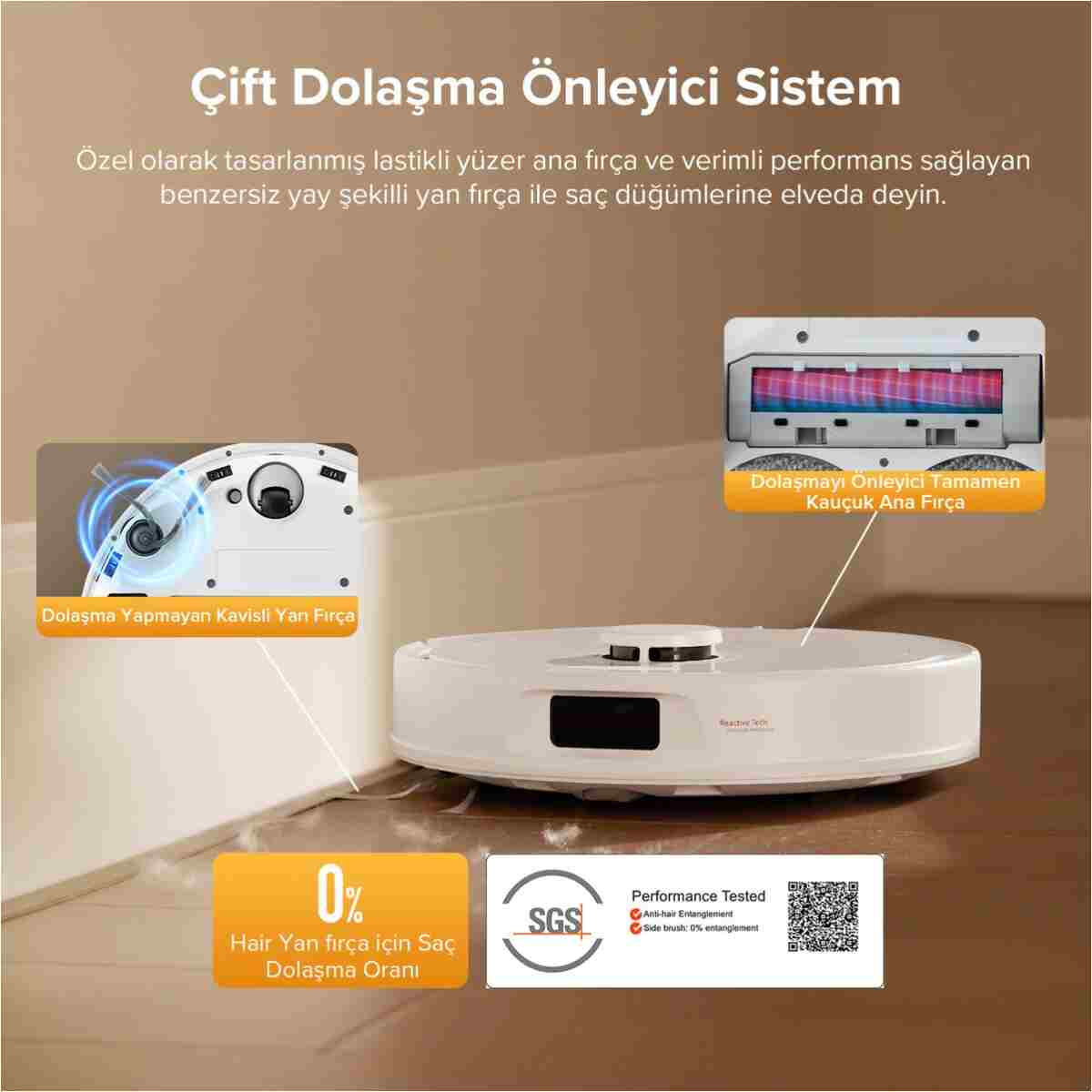 Roborock Qrevo L Akıllı Robot Süpürge - Beyaz - Görsel 11