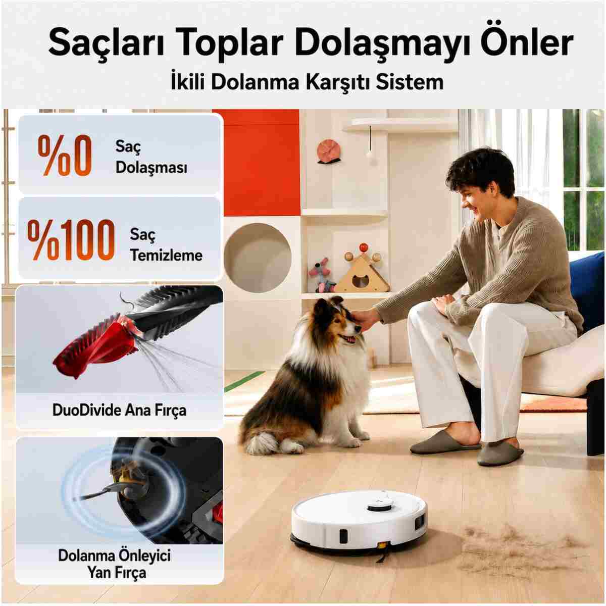 Roborock Qrevo 2 Pro Akıllı Robot Süpürge Beyaz - Görsel 12