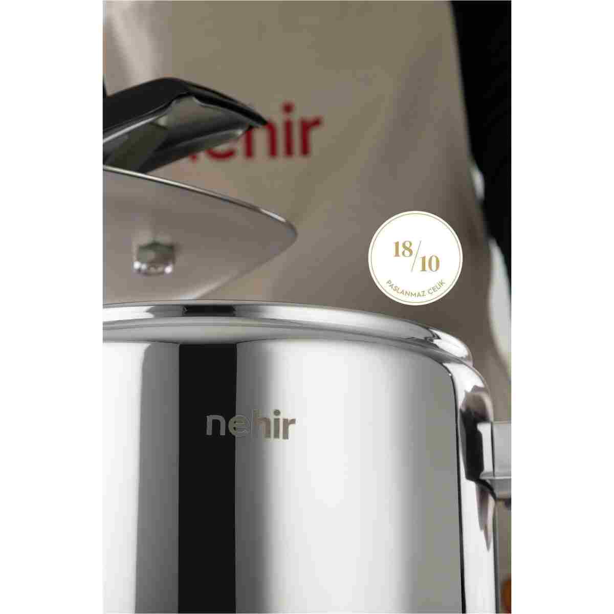 Nehir Silver Trend Paslanmaz Çelik 6 Litre Düdüklü Tencere - Görsel 6