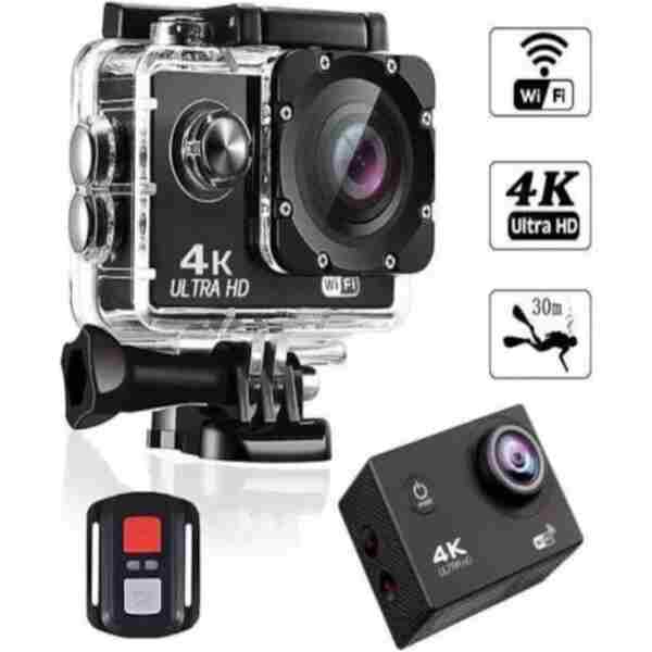 ULTRATEKNO Kask Kamerası 170 Derece 16 Mp 4k Ultra Hd Wifi Aksiyon Kamerası Kumandalı Kamera
