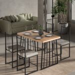 Retodesign Minderli Star 4 Kişilik Masa Takımı