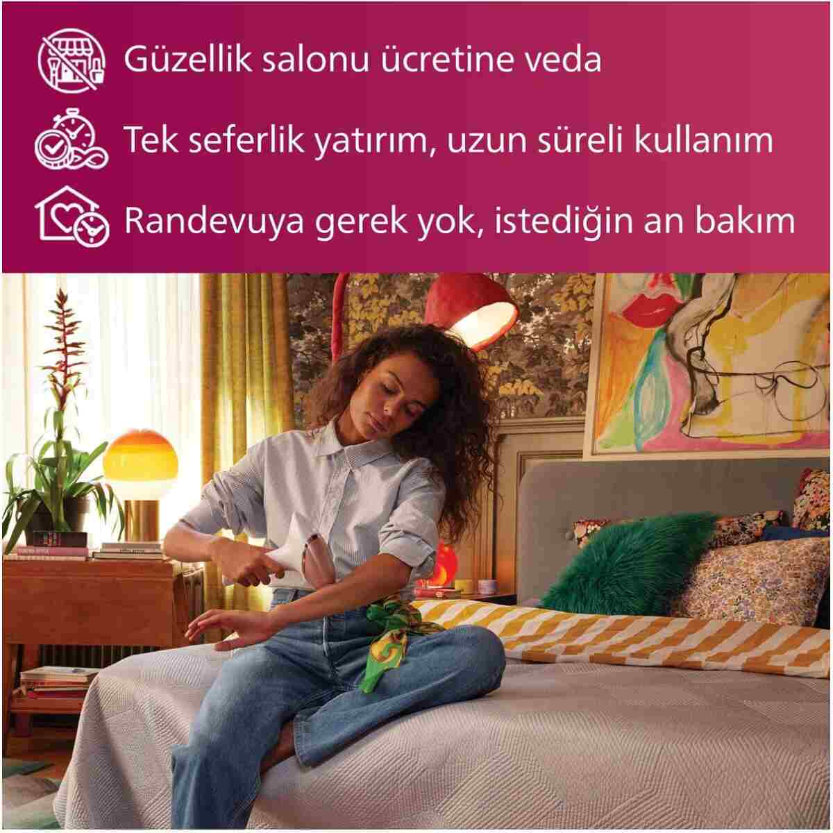 Philips Lumea 7000 Serisi SC1997/00 IPL Tüy Alma,Vücut ve Yüz için 2 Başlık,Çanta - Görsel 17