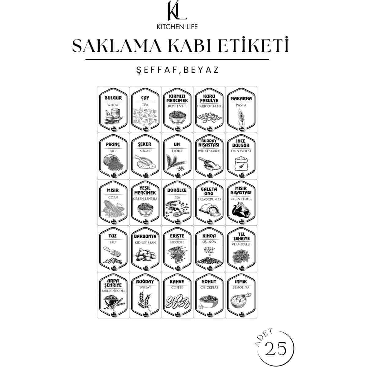 Kitchen Life 12'li Jumbo Boy Etiketli Square Kare Erzak Saklama Kabı Seti 1750 ml - Sert Kapak - Görsel 4